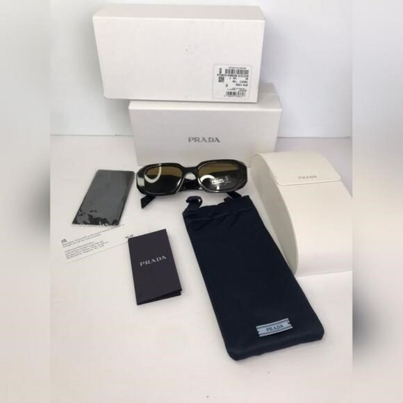 Prada Black Marble Effect Sunglasses main image 5